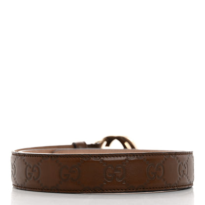 Gucci Guccissima Interlocking G Belt 85 34 Chocolate 2 of 5
