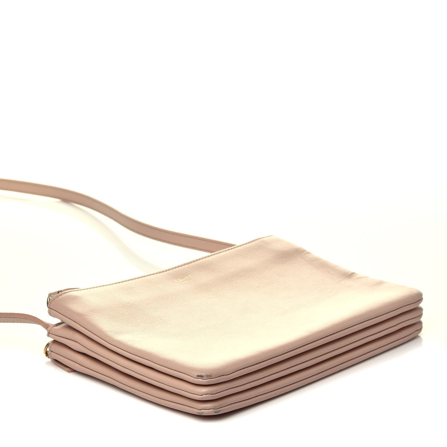 Celine Liege Calfskin Small Trio Crossbody Bag Blush 4 of 10