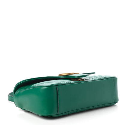 Gucci Calfskin Matelasse Small GG Marmont Shoulder Bag Emerald Green 4 of 10