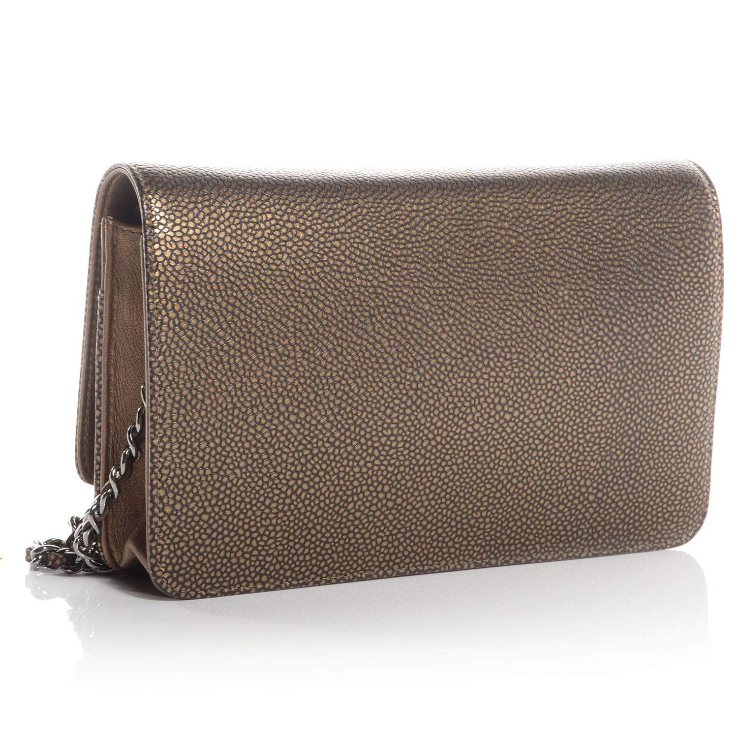Chanel Caviar Wallet on Chain WOC Khaki 3 of 8