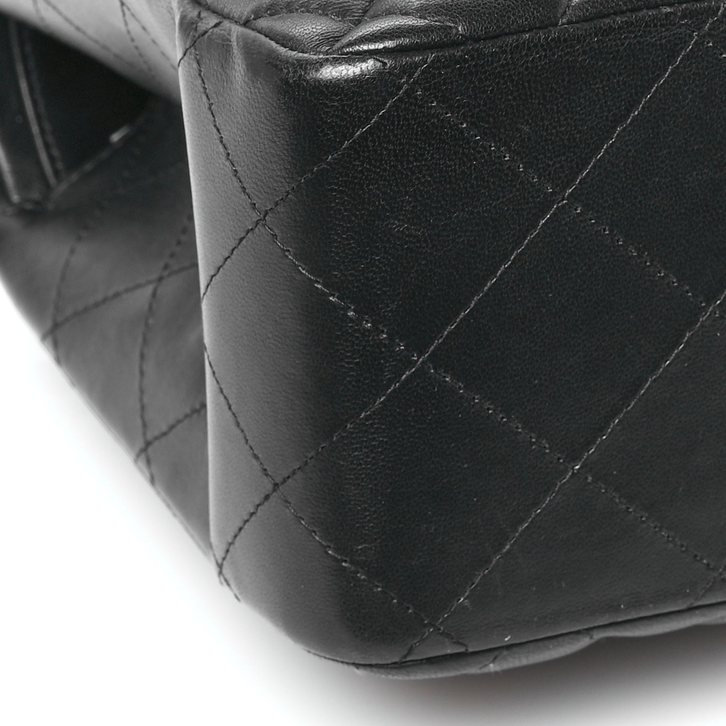Lambskin Quilted Jumbo Double Flap So Black