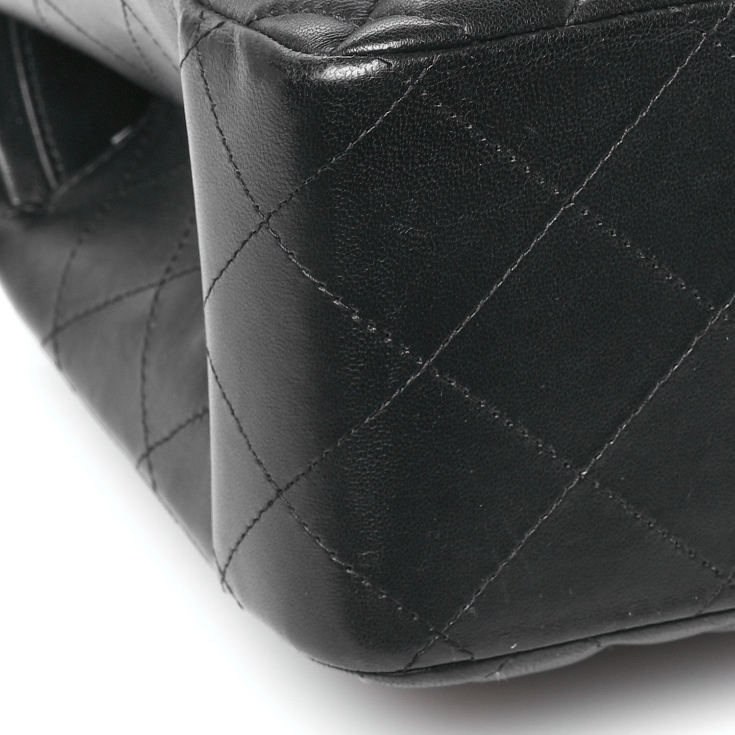Chanel Lambskin Quilted Jumbo Double Flap So Black 9 of 10