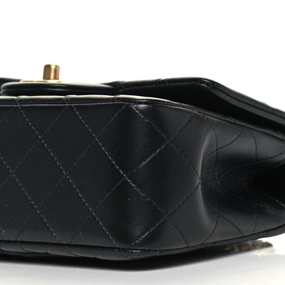 Chanel Lambskin Quilted Mini Top Handle Rectangular Flap Black 8 of 8