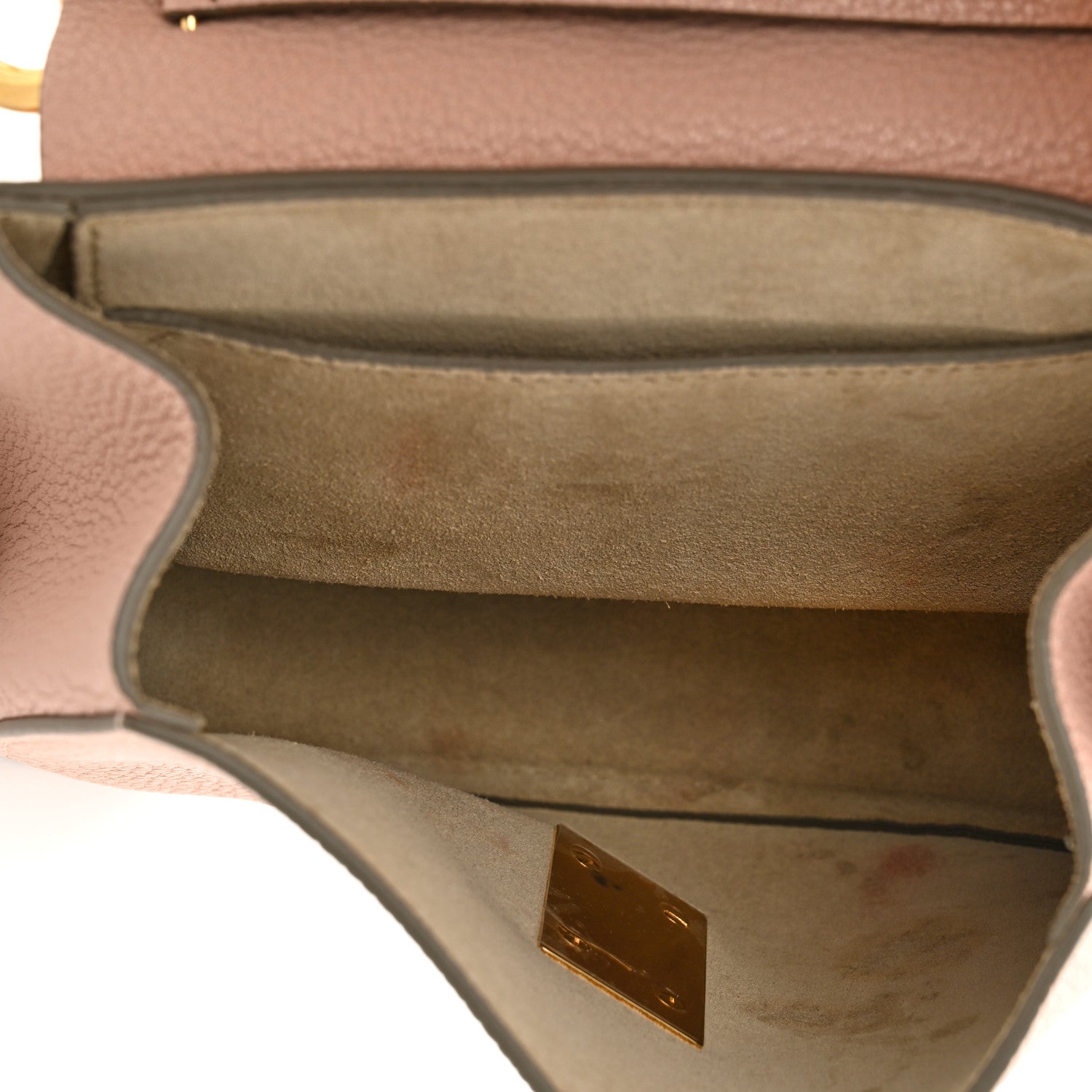 Chloe Grained Lambskin Mini Drew Shoulder Bag Cement Pink 5 of 10