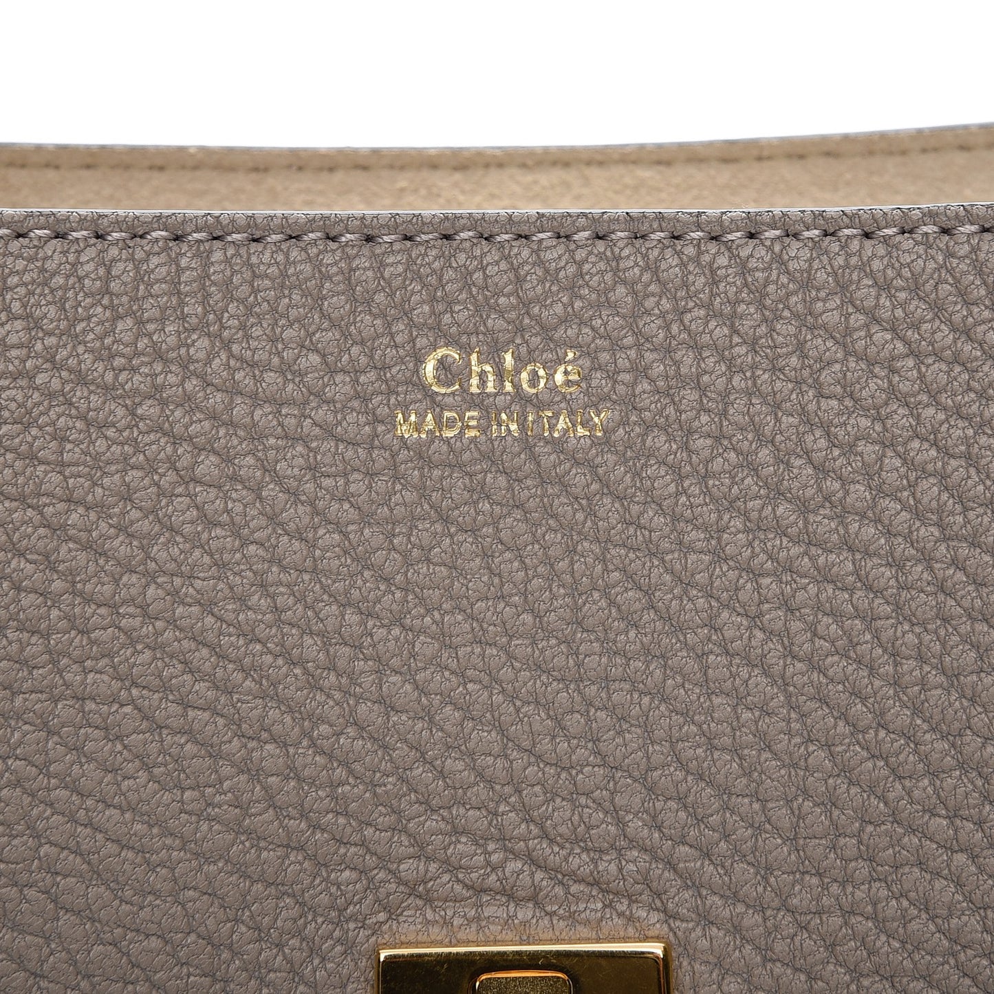 Grained Lambskin Mini Drew Shoulder Bag Motty Grey