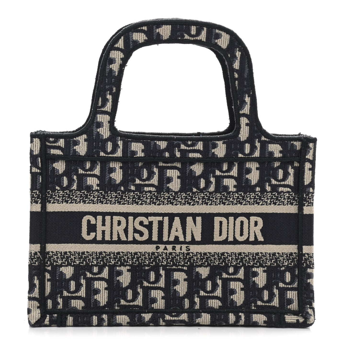 Oblique Mini Book Tote Blue Multicolor