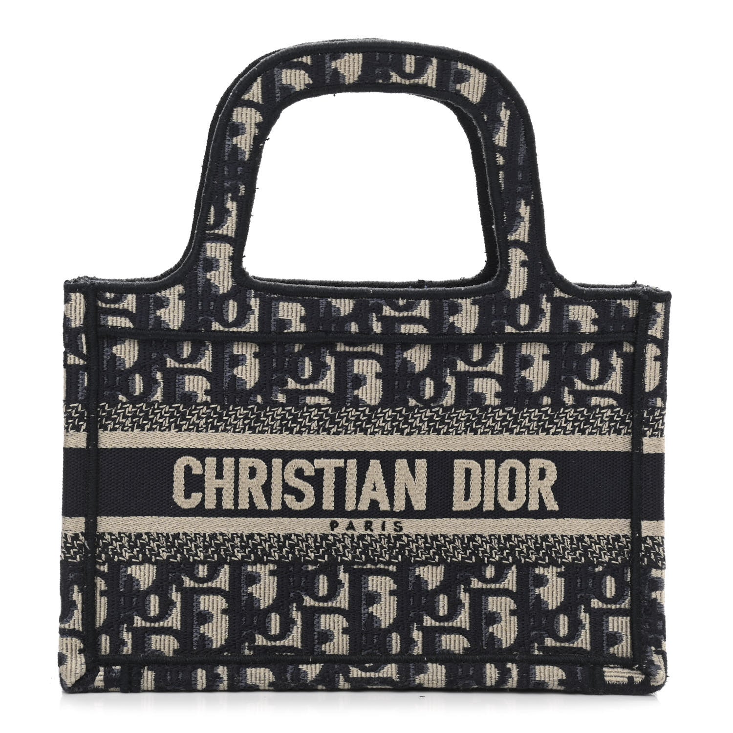 Christian Dior Oblique Mini Book Tote Blue Multicolor 1 of 13