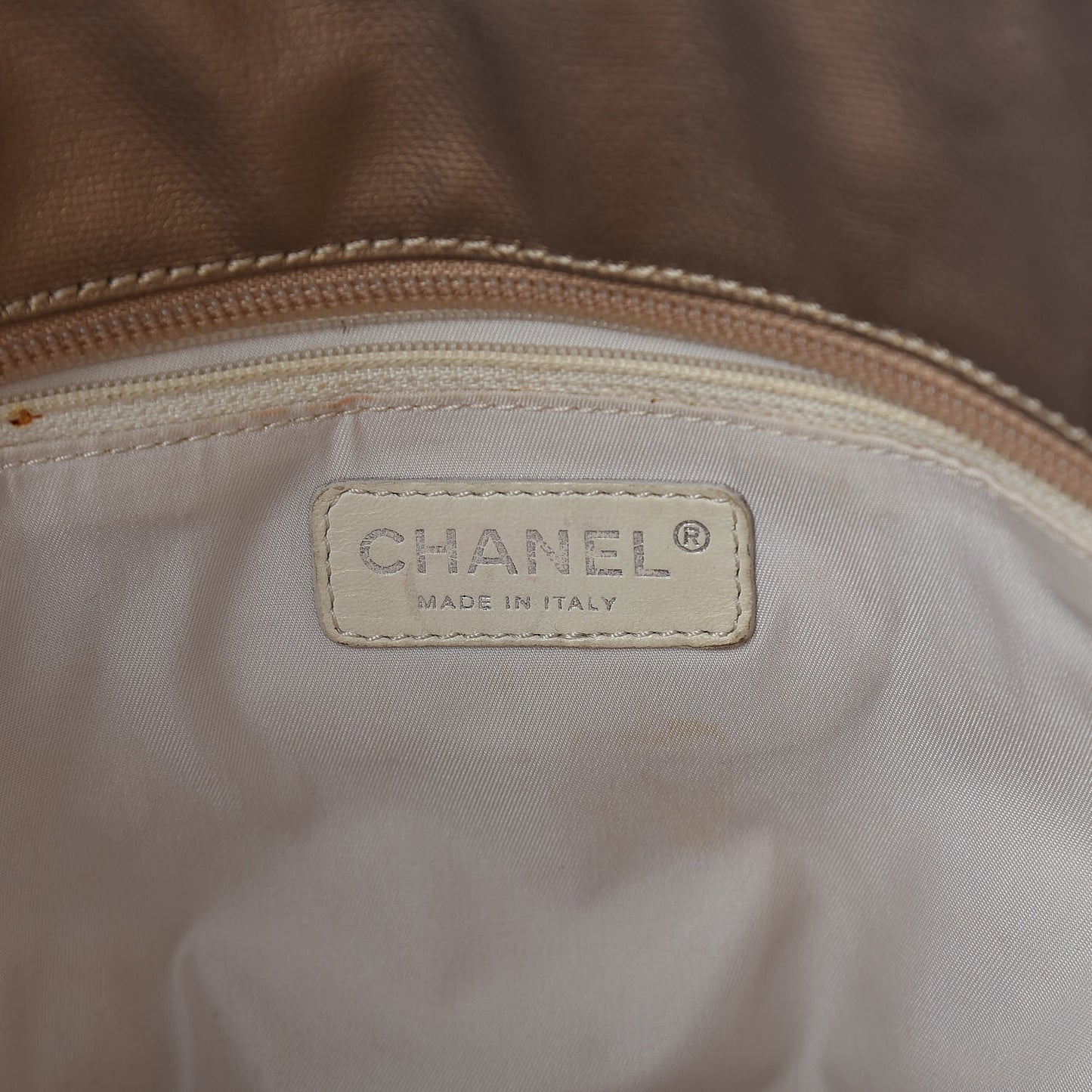 Metallic Coated Canvas Large Paris Biarritz Tote Gold
