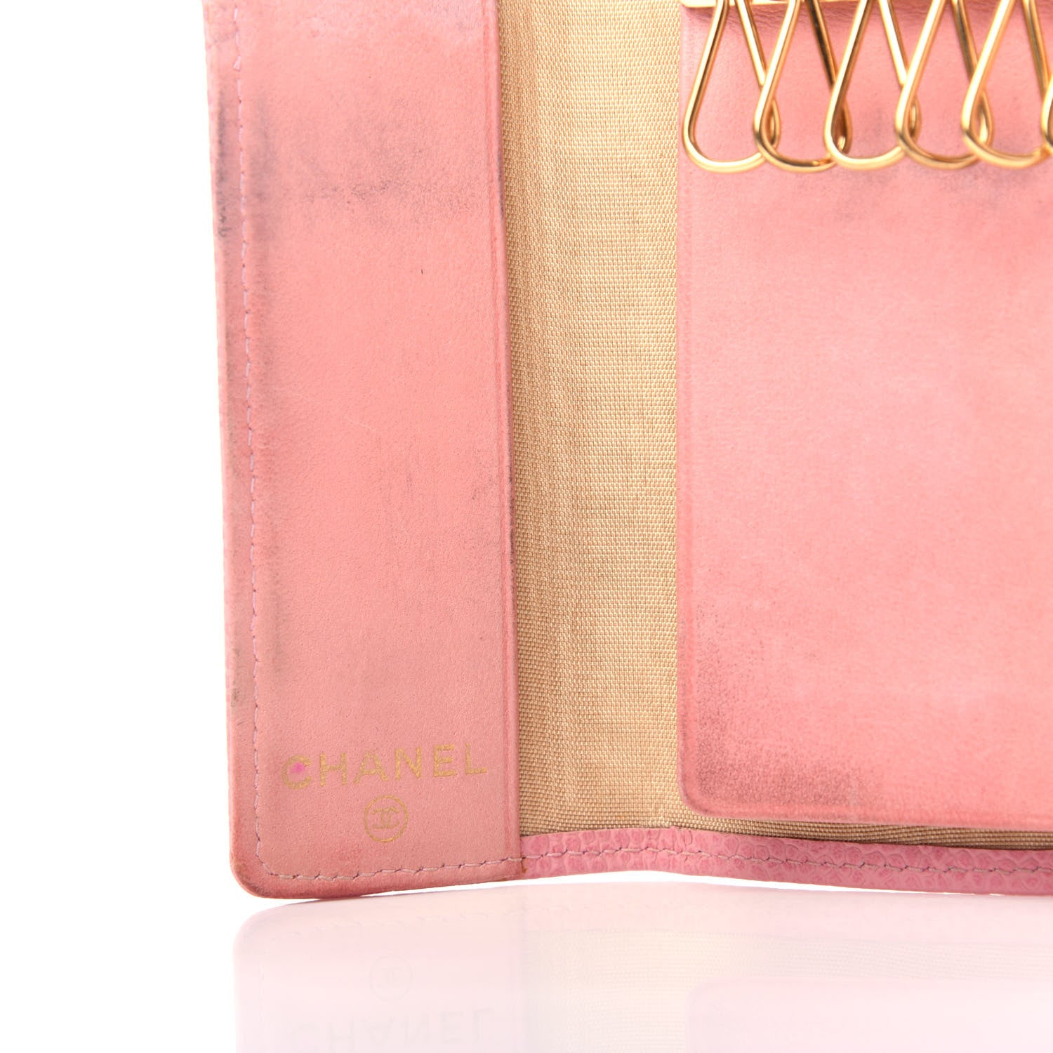 Chanel Caviar Timeless CC 6 Key Holder Case Pink 6 of 9