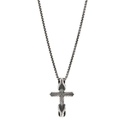 John Hardy Sterling Silver Asli Classic Chain Link Cross Pendant Necklace 1 of 4