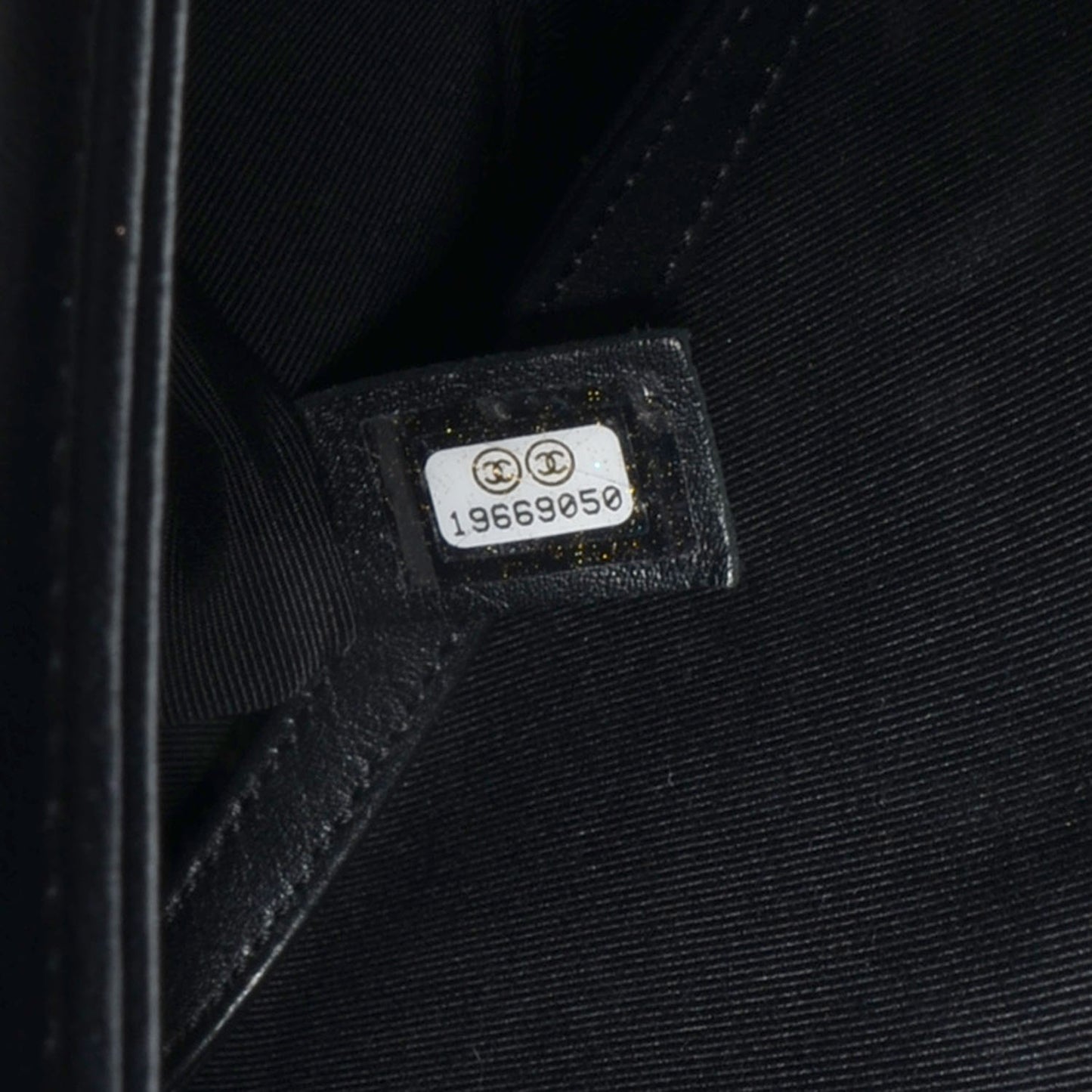 Metallic Calfskin Quilted Large Boy Flap Black