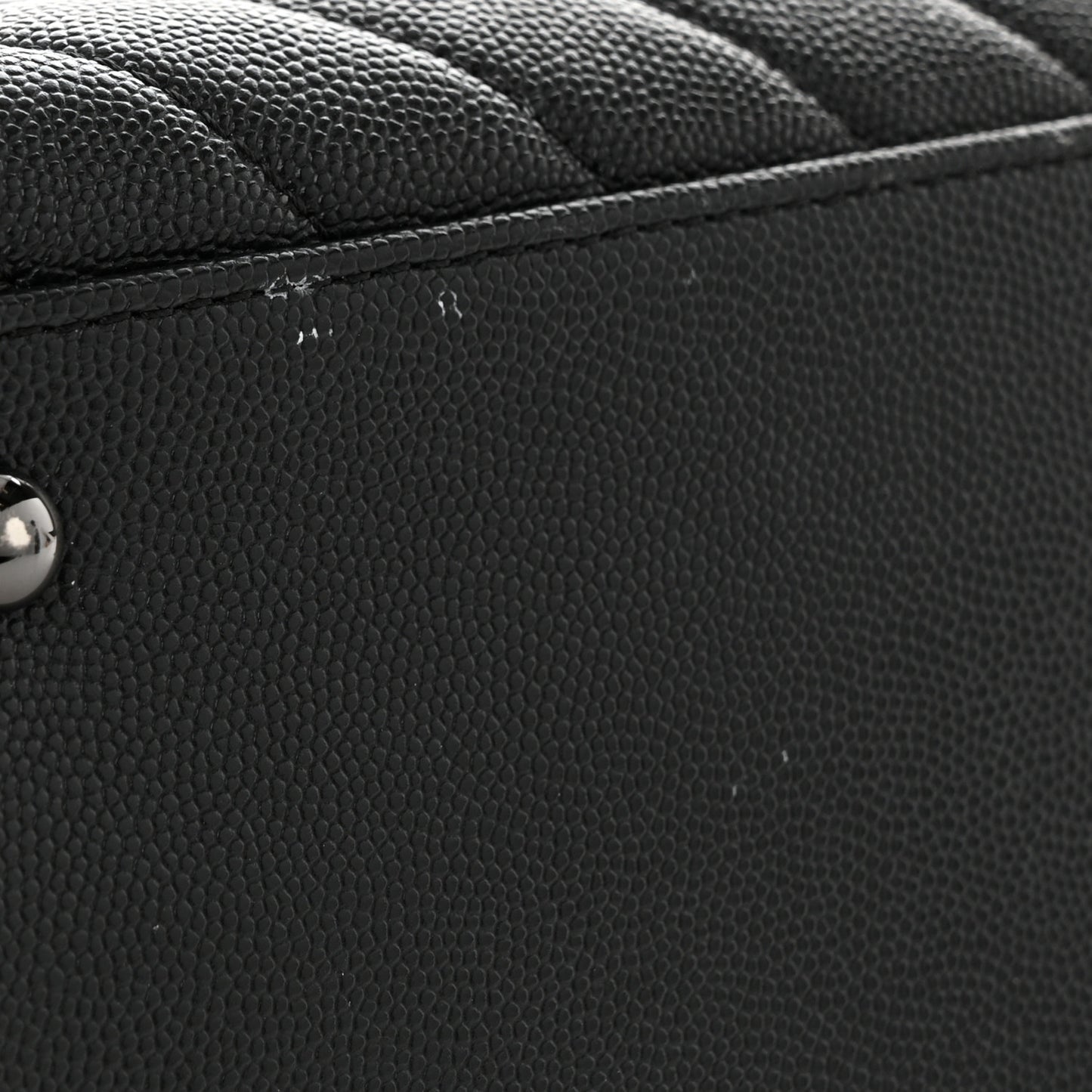 Caviar Chevron Quilted Small Coco Handle Flap So Black