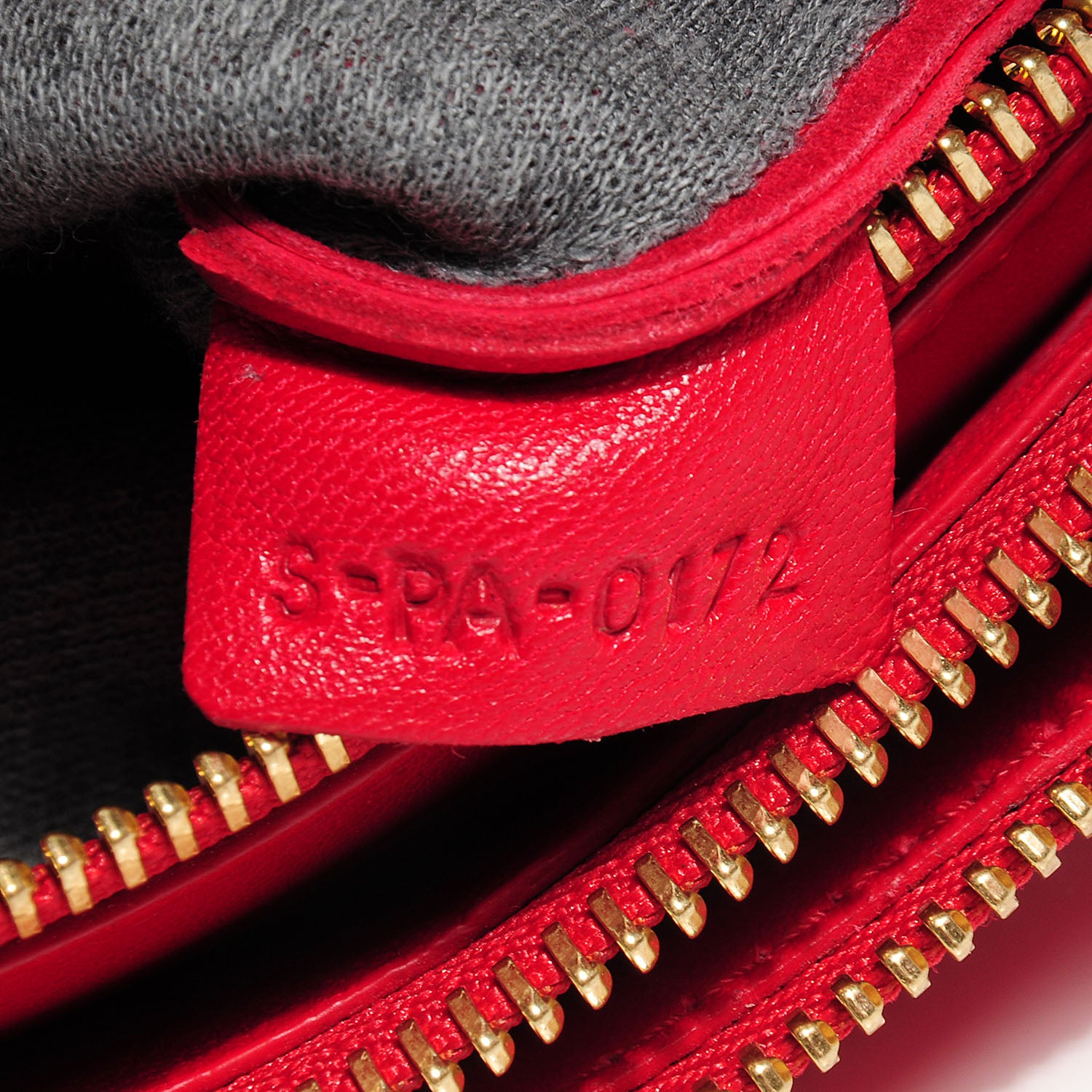 Celine Lambskin Small Trio Crossbody Bag Vermillion 7 of 7