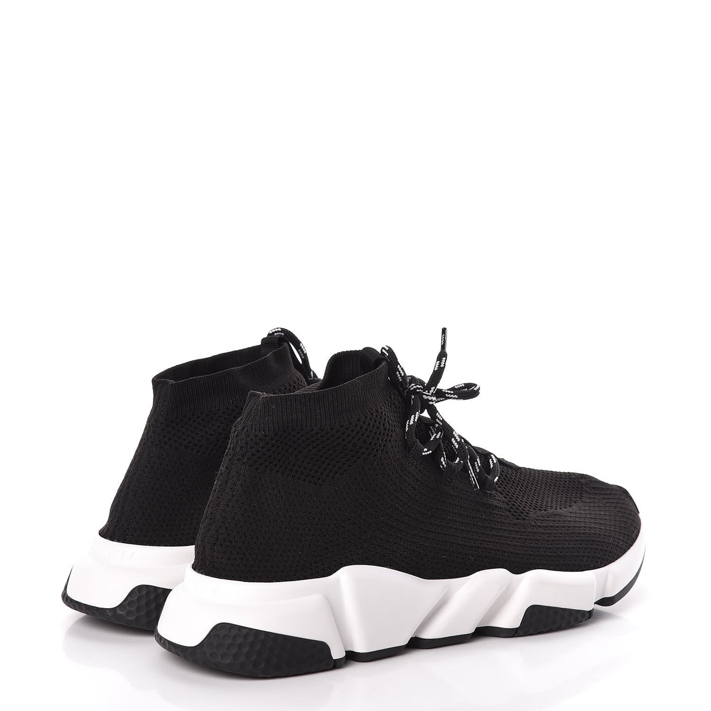 Knit Womens Speed Lace Up Sneakers 42 Black