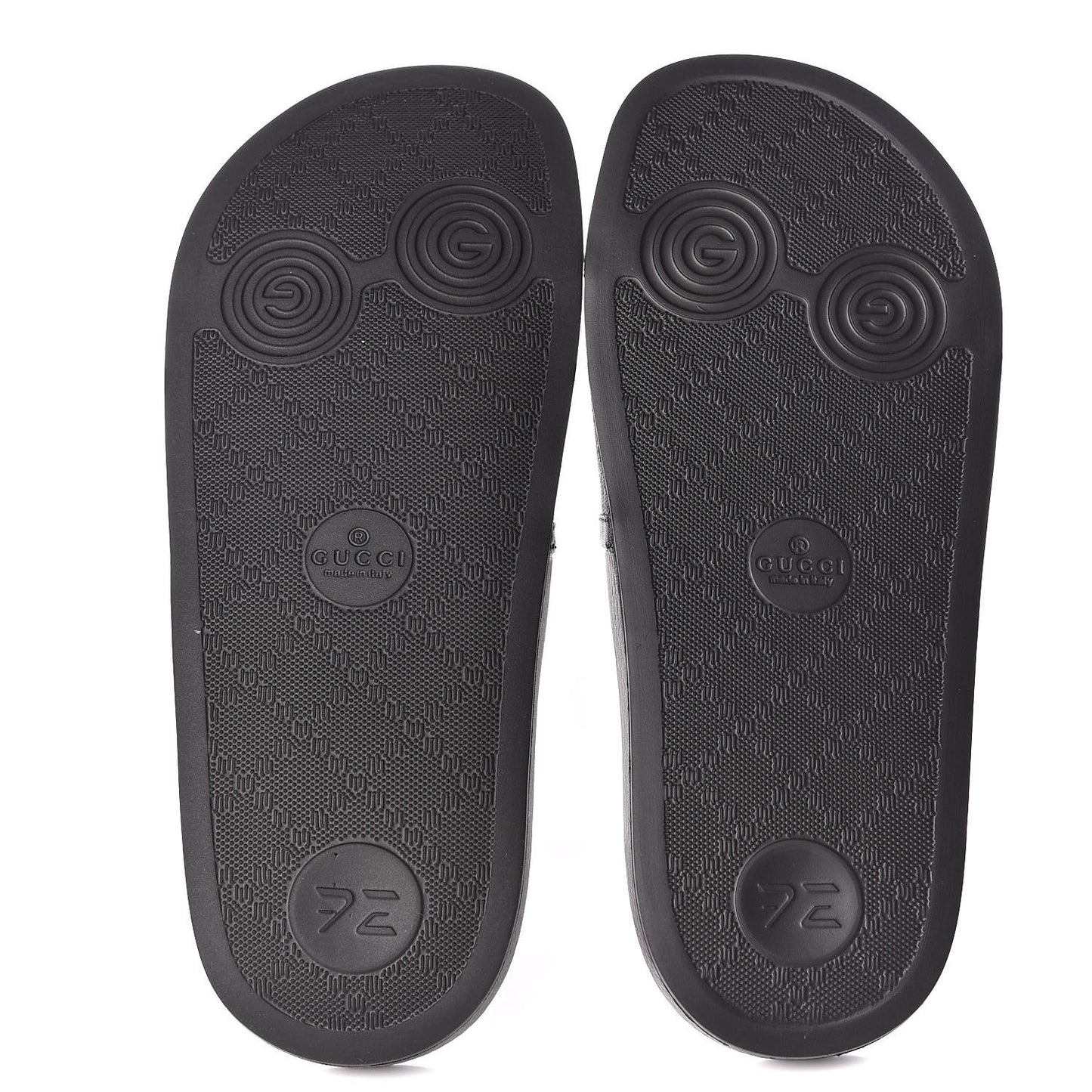 X SEGA Supreme Canvas GUCCY Stars Womens Slide Sandals 34 Black Gold