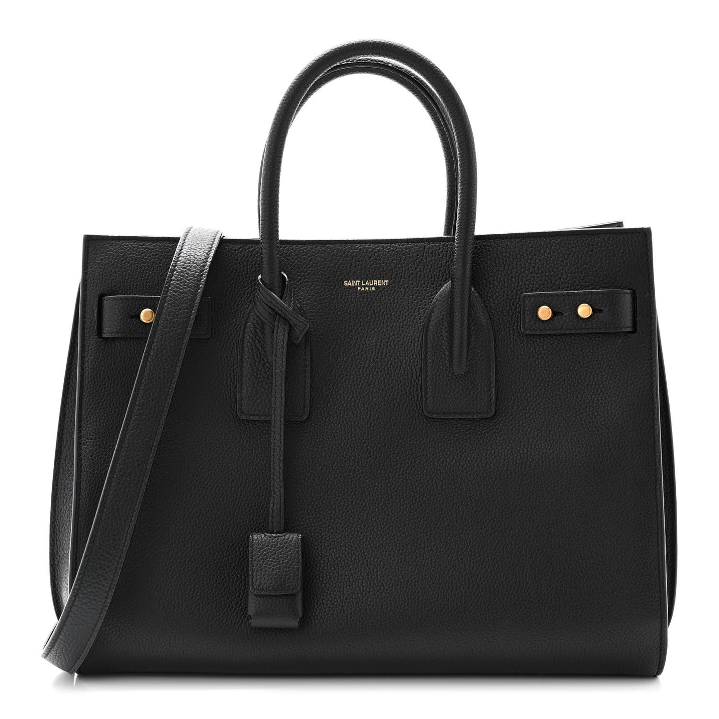 Grained Calfskin Small Supple Sac De Jour Black