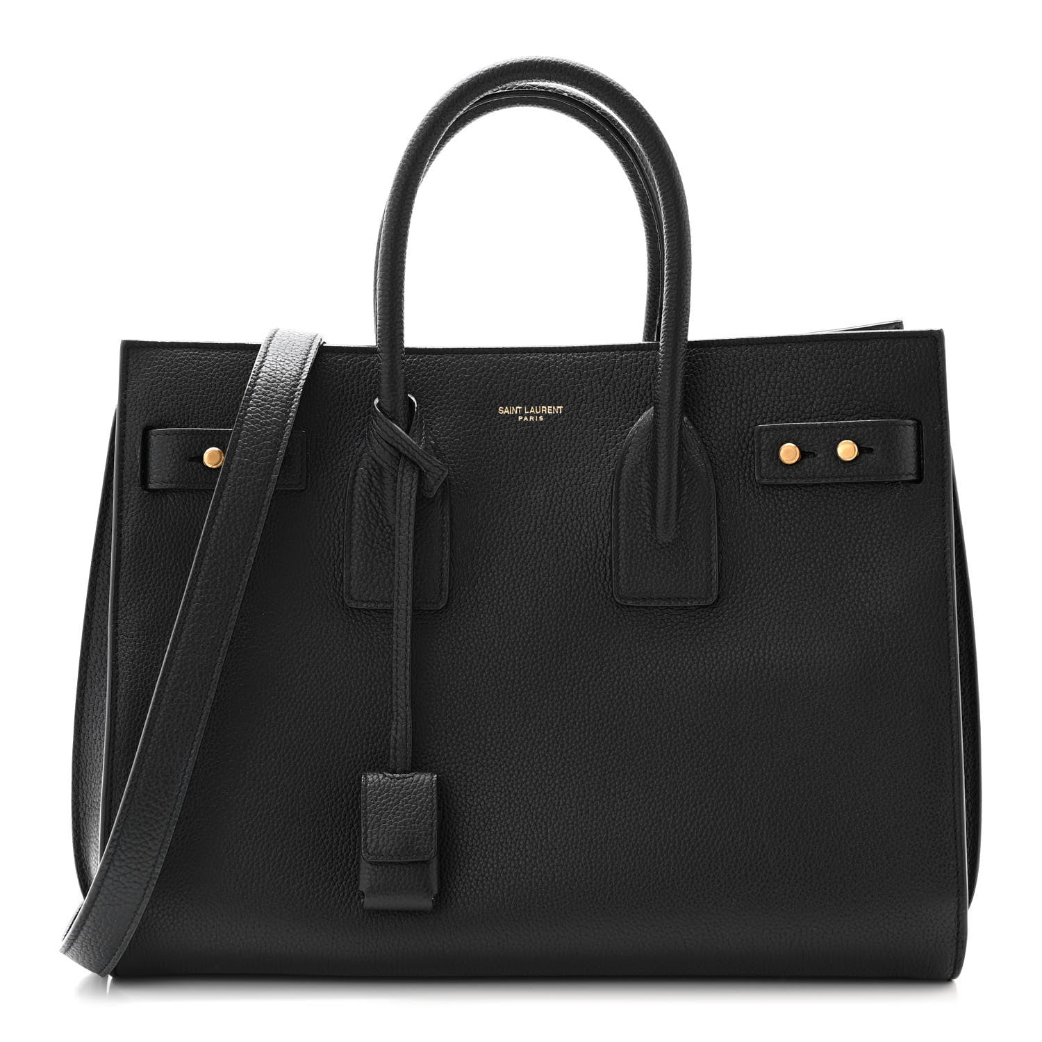 Saint Laurent Grained Calfskin Small Supple Sac De Jour Black 1 of 10