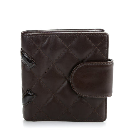 Chanel Calfskin Quilted Cambon Bi-Fold Wallet Brown 1 of 9
