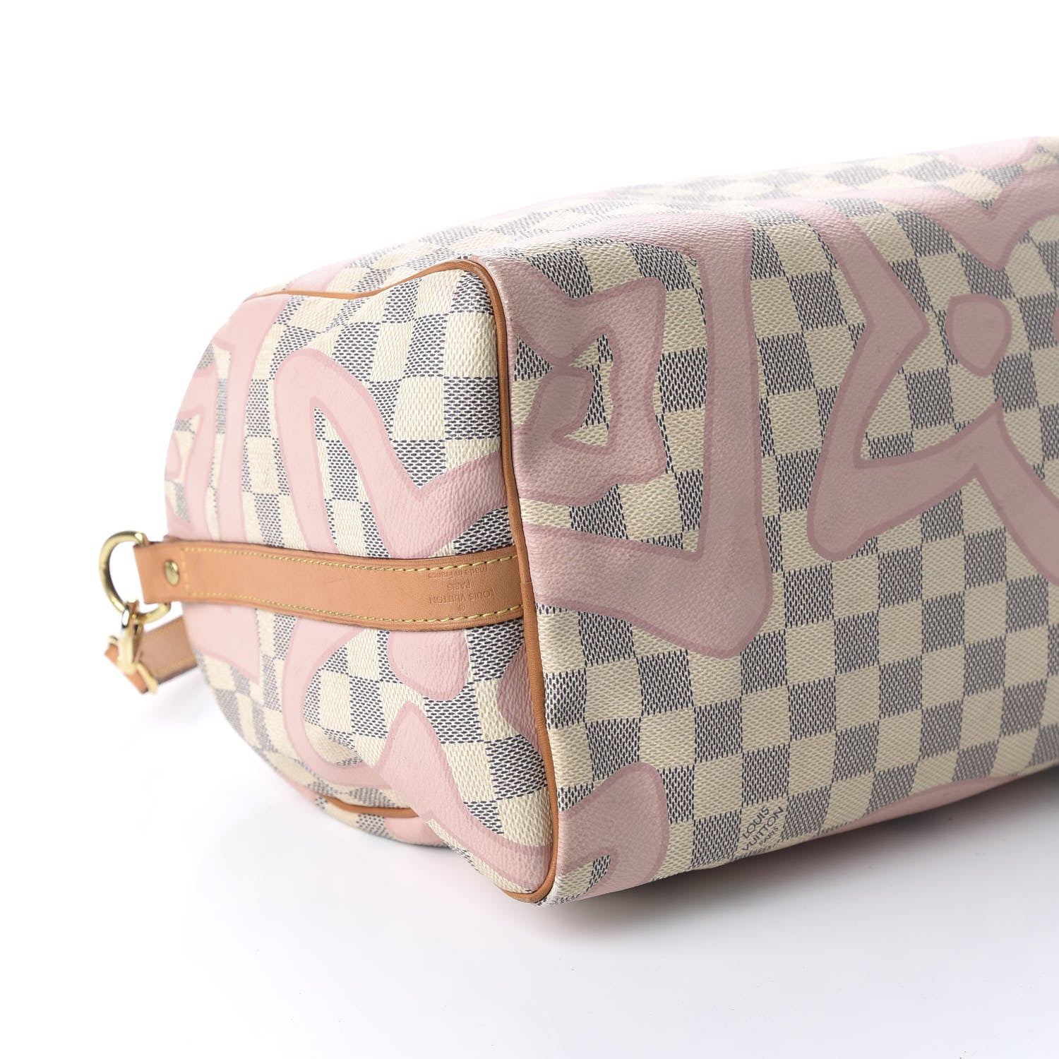 Louis Vuitton Damier Azur Tahitienne Speedy Bandouliere 30 Rose Ballerine 7 of 12