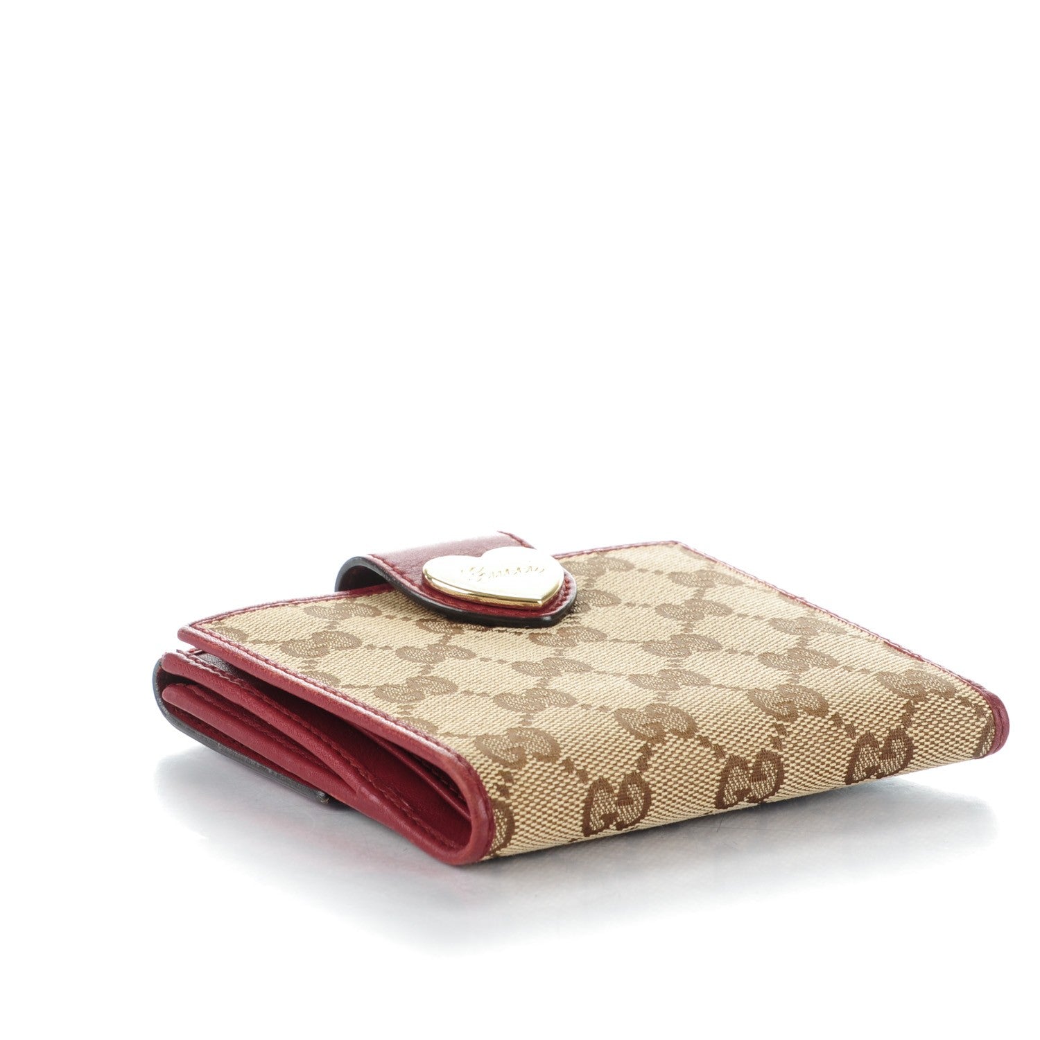 Gucci Monogram Heart French Wallet Red 4 of 7