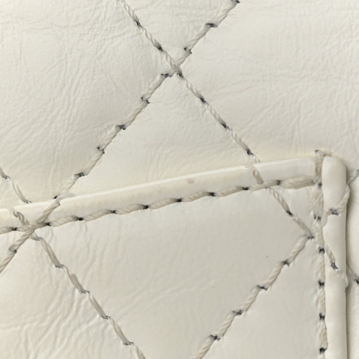 Aged Calfskin Quilted 2.55 Reissue Mini Flap White