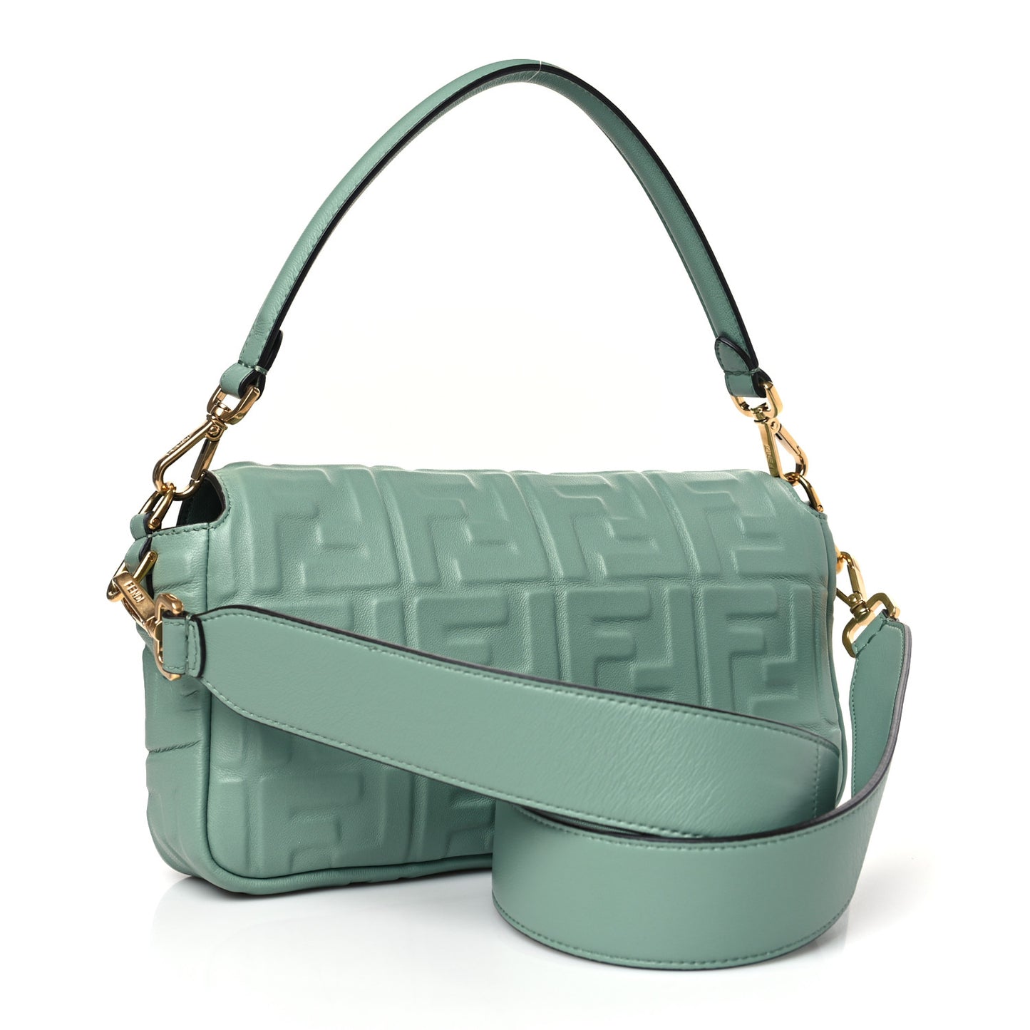 Nappa FF 1974 Embossed Baguette Menta