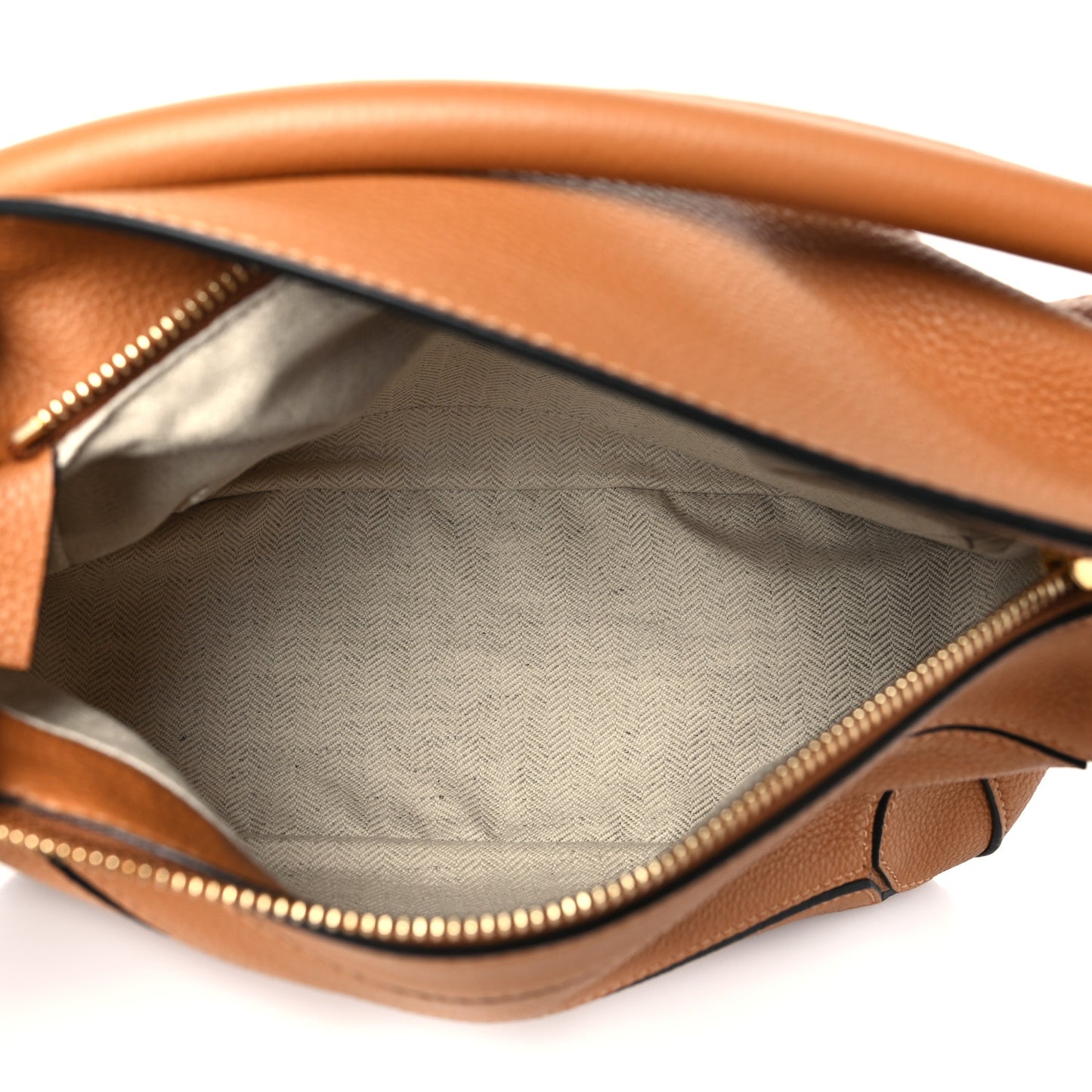 Grained Calfskin Small Puzzle Bag Tan