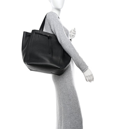 Celine Soft Grained Calfskin Medium Belt Cabas Phantom Black 3 of 11