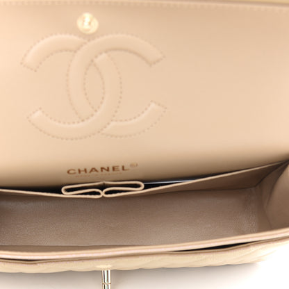 Chanel Iridescent Caviar Quilted Medium Double Flap Dark Beige 5 of 9