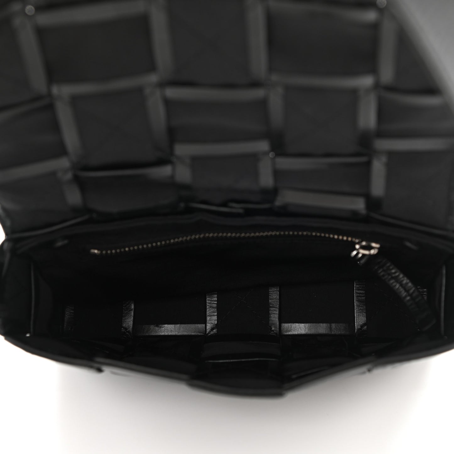 Paper Calfskin Maxi Intreccio Cassette Crossbody Bag Black
