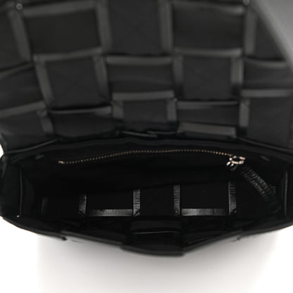 Bottega Veneta Paper Calfskin Maxi Intreccio Cassette Crossbody Bag Black 5 of 9
