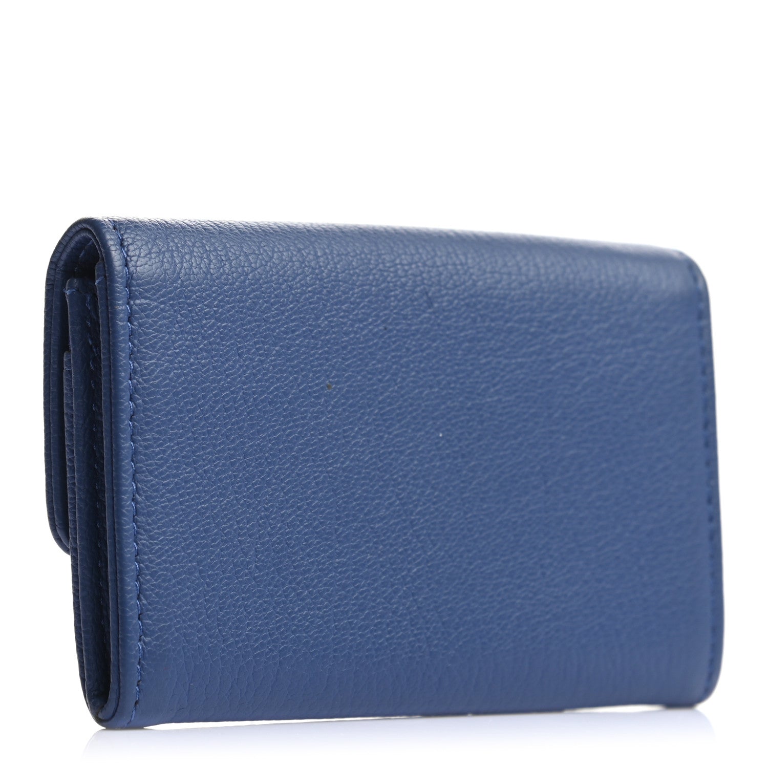 Chanel Goatskin Camellia CC Flap Card Holder Blue 3 of 8