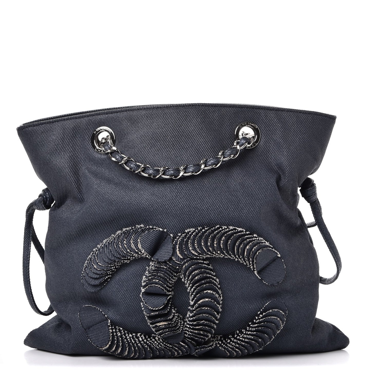Denim Small CC Discus Tote Blue