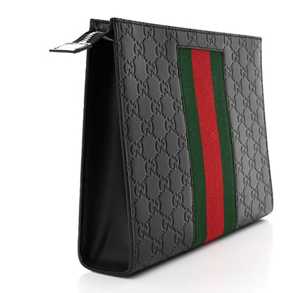 Gucci Guccissima Signature Web New Web Cosmetic Case Black 3 of 7