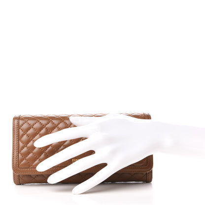 Prada Soft Calf Quilted Continental Flap Wallet Cannella 3 of 6