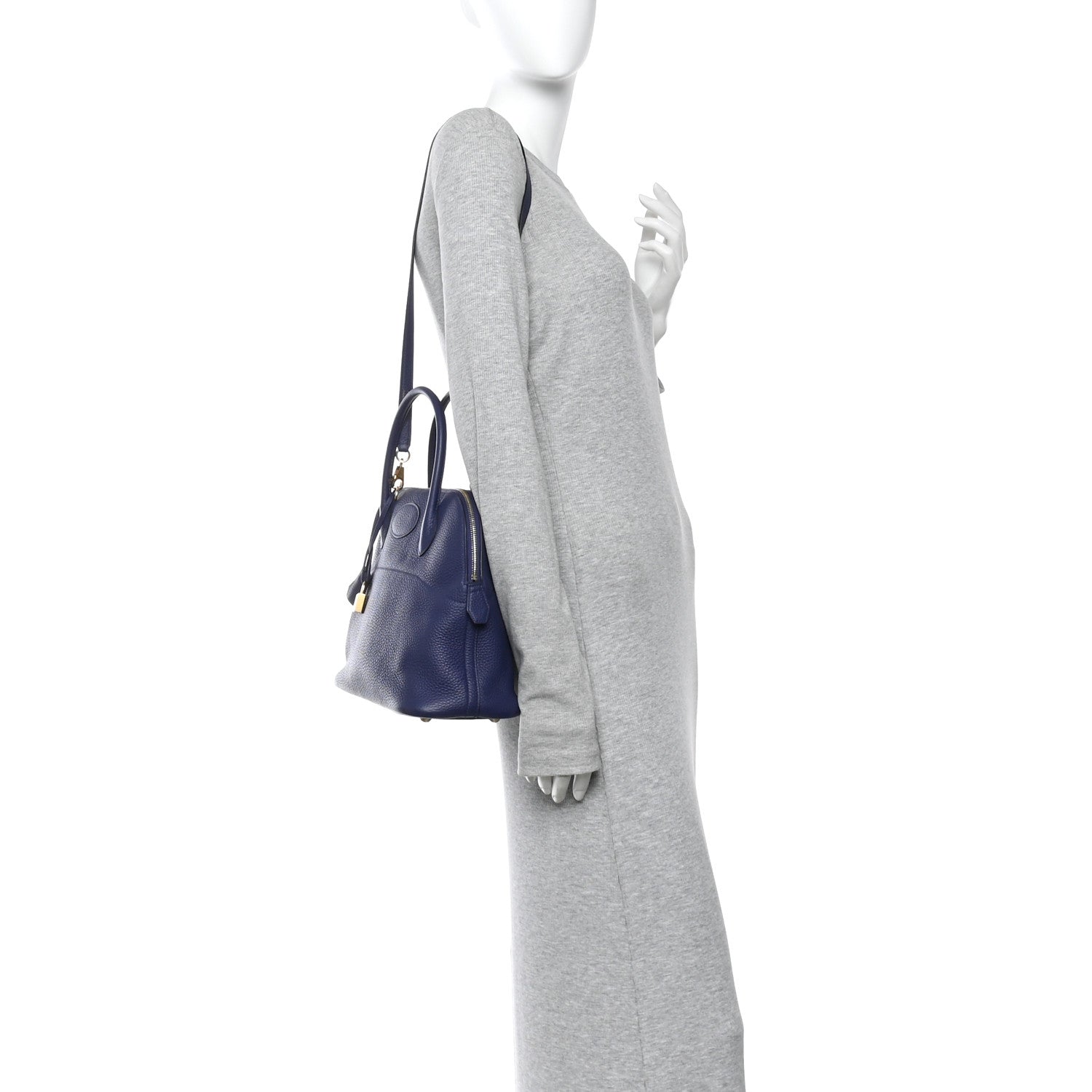 Hermes Taurillon Clemence Bolide 31 Bleu Encre 2 of 13
