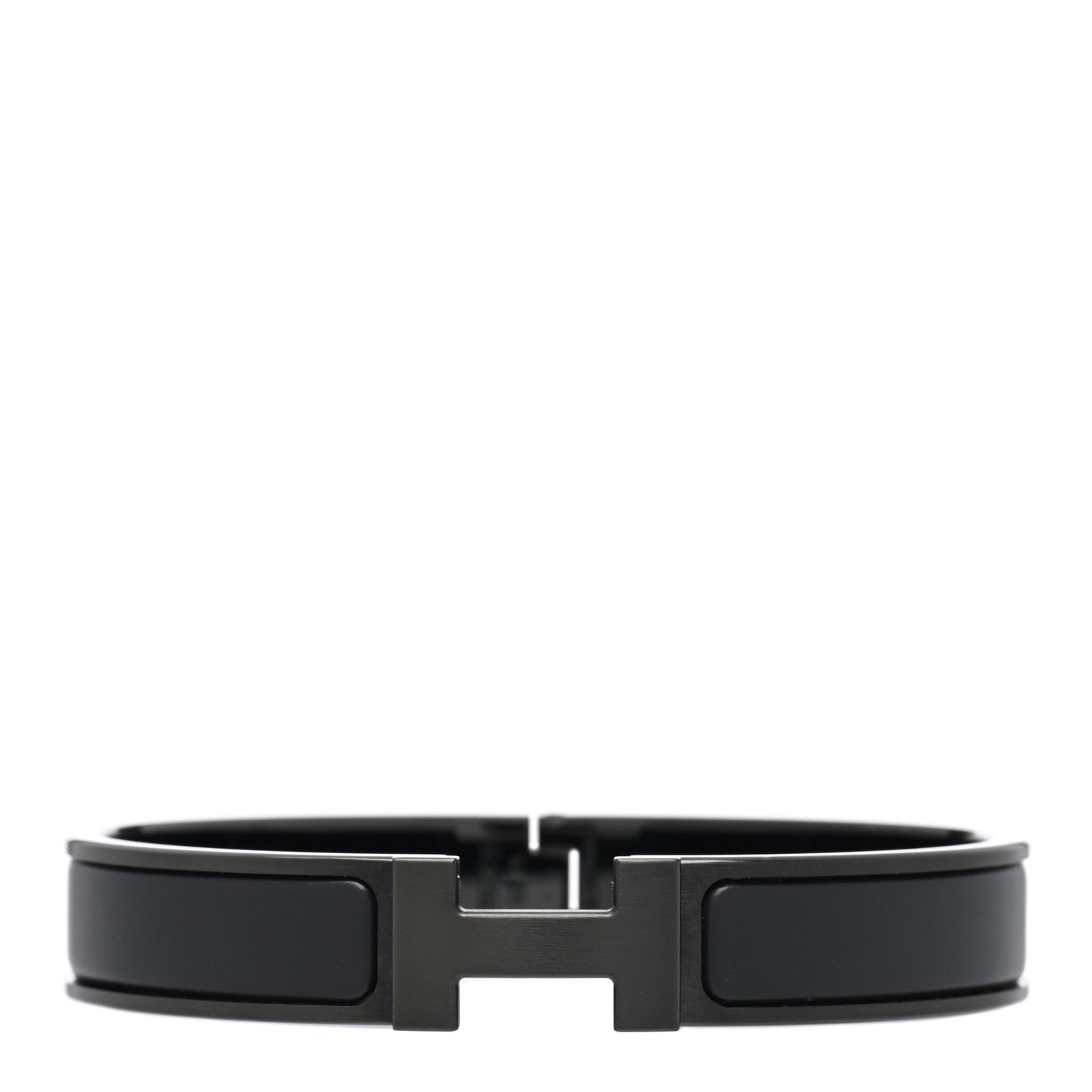 Hermes Matte Enamel Narrow Clic Clac HH Bracelet T5 So Black 1 of 3