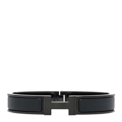 Hermes Matte Enamel Narrow Clic Clac HH Bracelet T5 So Black 1 of 3