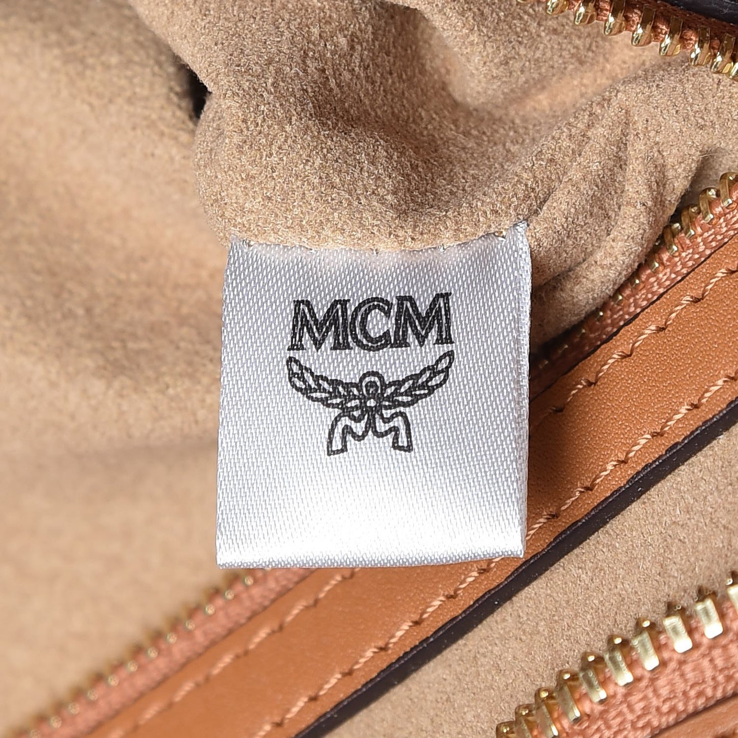 Visetos Studded Medium Shopping Tote Cognac