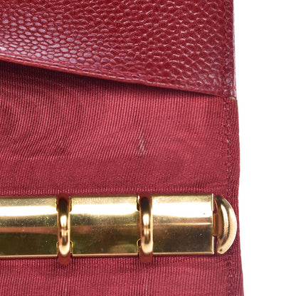 Chanel Caviar CC Small Ring Agenda Planner Red 8 of 9