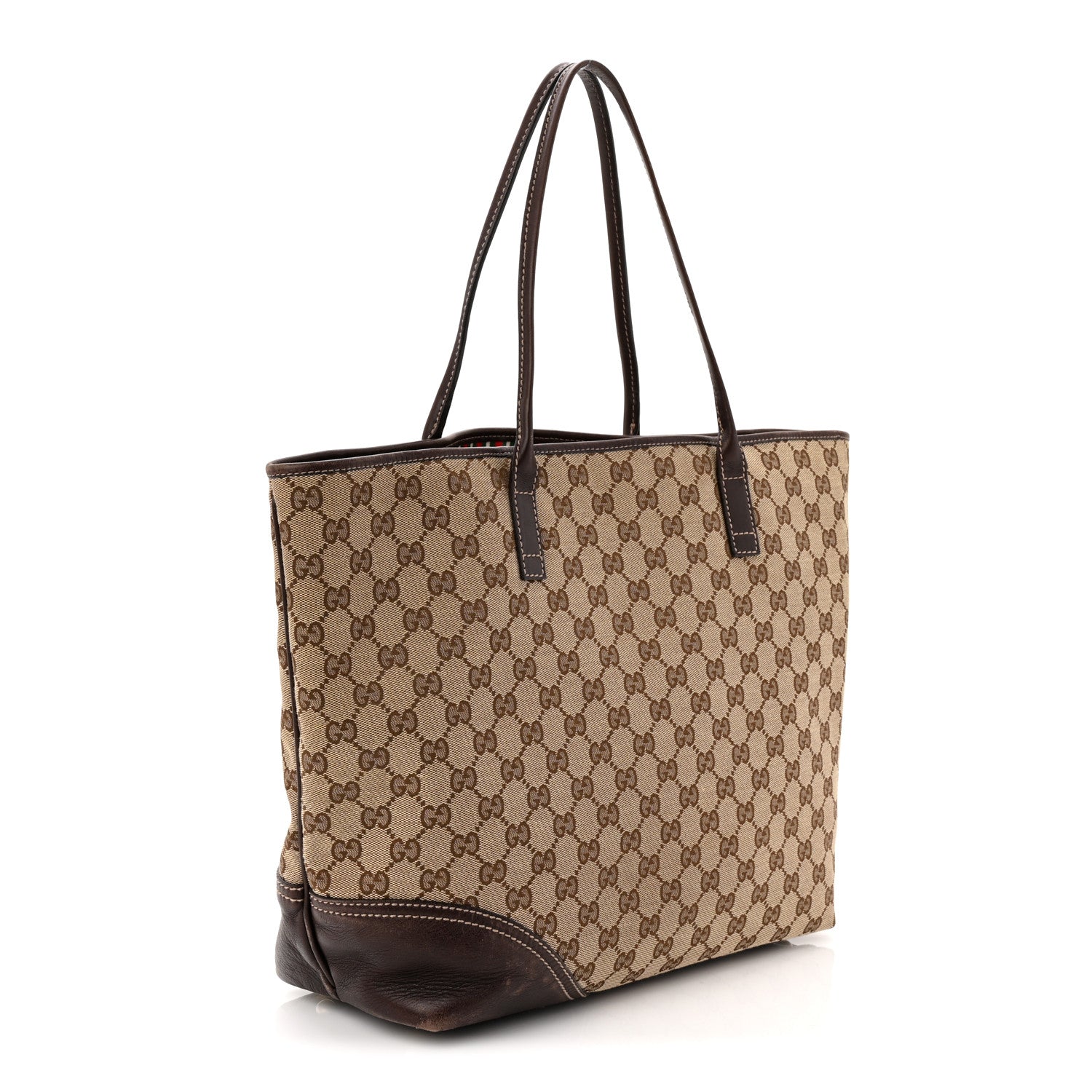 Gucci Monogram Large New Britt Tote Brown 3 of 10
