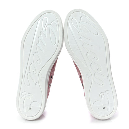 Gucci GG Monogram Calfskin Womens Low Top Sneakers 39 Pink Soft Pink 5 of 7