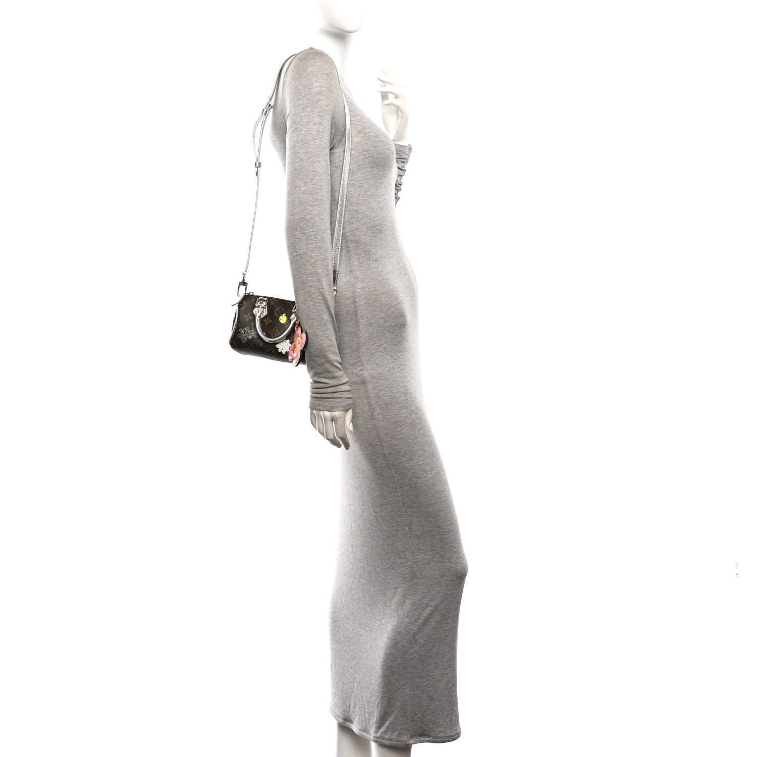 Louis Vuitton Monogram 57th Street NYC Nano Speedy Silver 2 of 8