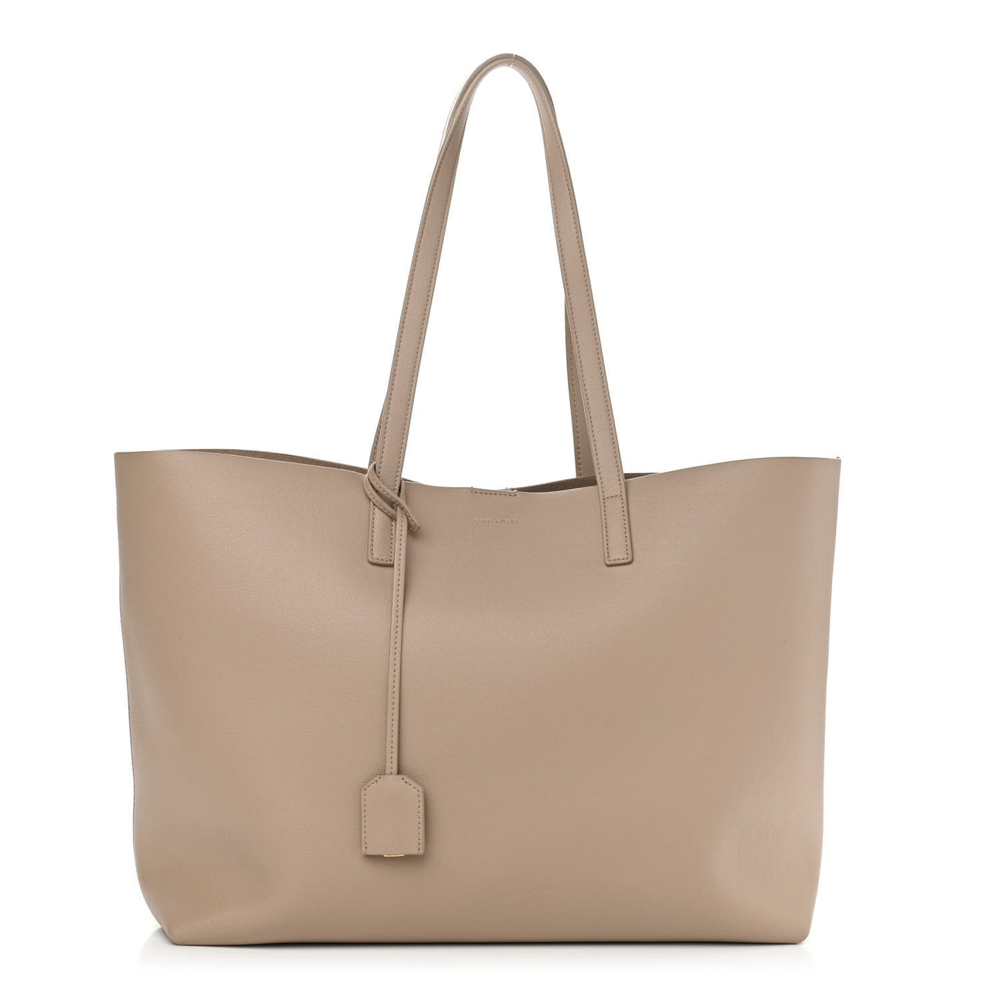 Calfskin Large Shopping Tote Dark Beige