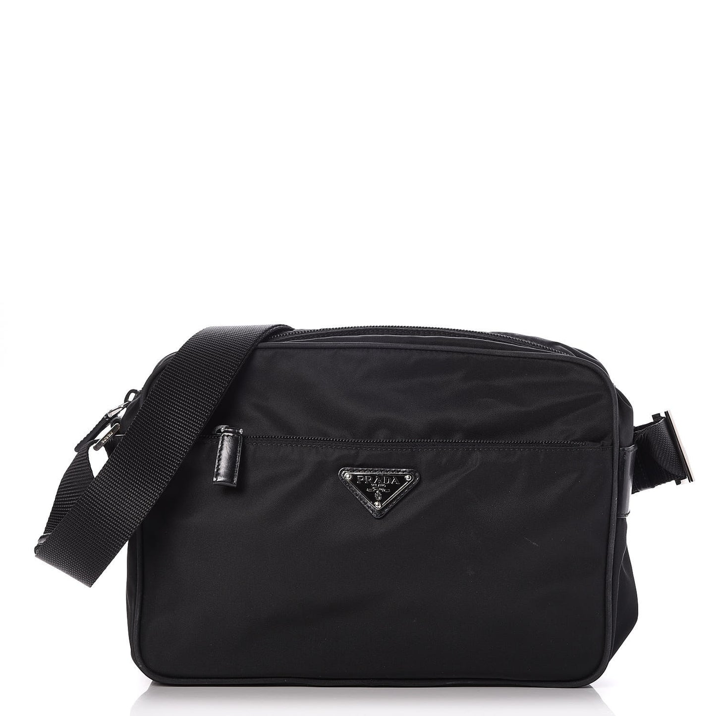 Nylon Vela Messenger Bag Black