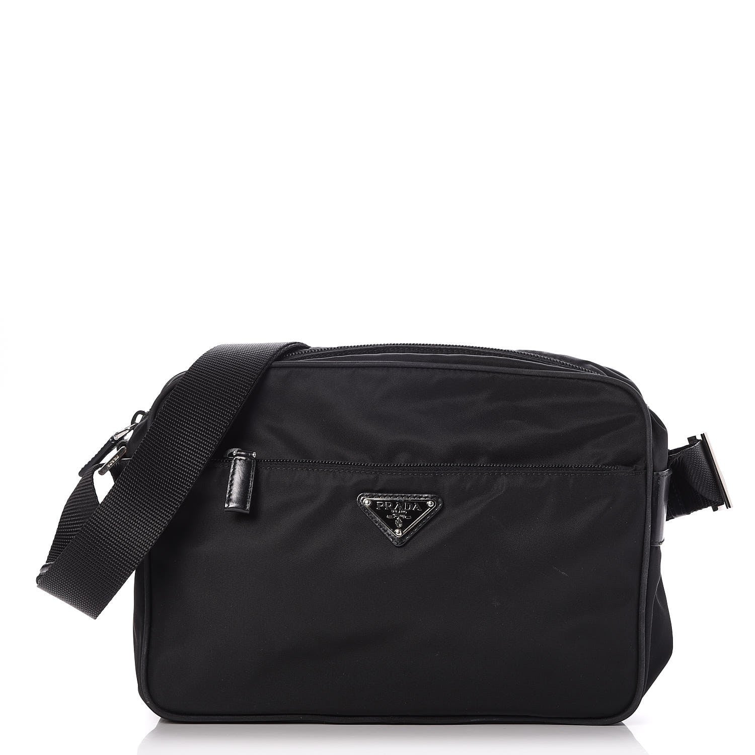 Prada Nylon Vela Messenger Bag Black 1 of 7