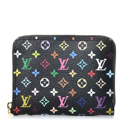 Louis Vuitton Monogram Multicolor Zippy Coin Purse Black Grenade 1 of 6