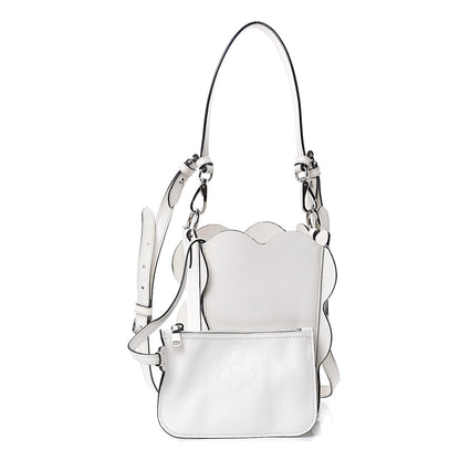 Miu Miu Calfskin Scalloped Bucket Bag White 3 of 14