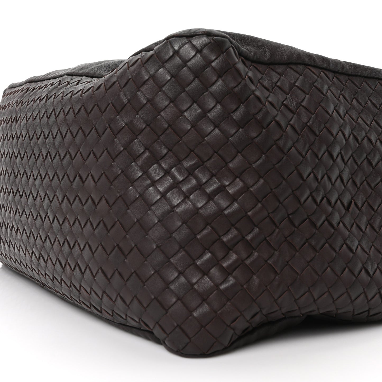 Nappa Intrecciato Double Zip Large Hobo Ebano