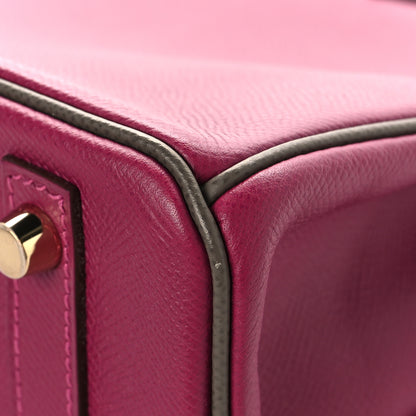 Hermes Epsom Horseshoe Birkin 30 Rose Poupre Etain 12 of 12